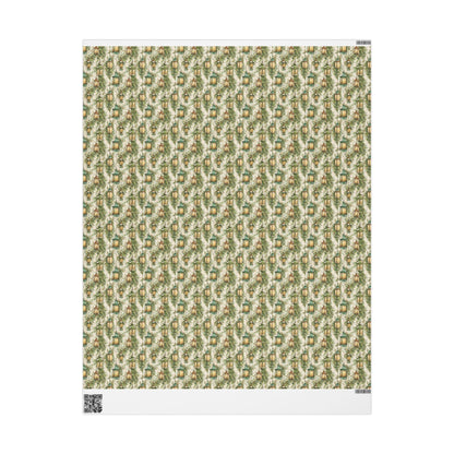 Retro Christmas Wrapping Paper Roll, Vintage-Inspired Gift Wrap, Custom Christmas Print for Gifts #23