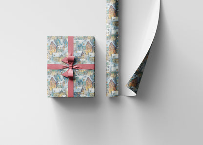 Christmas Wrapping Paper Roll, Vintage Retro Gift Wrap, Custom Holiday Paper for Christmas Packaging #10