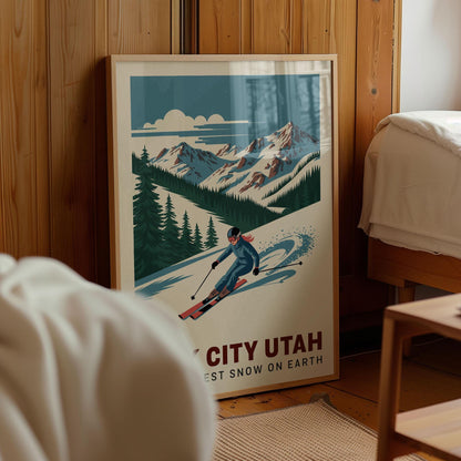 Park City Utah Ski Poster, Apres Ski Print | Vintage Ski Poster | Winter Sports Wall Art