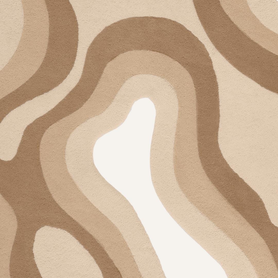 Hand-Tufted New Zealand Wool Valley Rug: Irregular Lichen Design