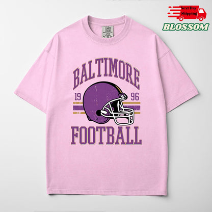 Comfort Colors Baltimore Football T-Shirt: Raven Fan Game Day Tee