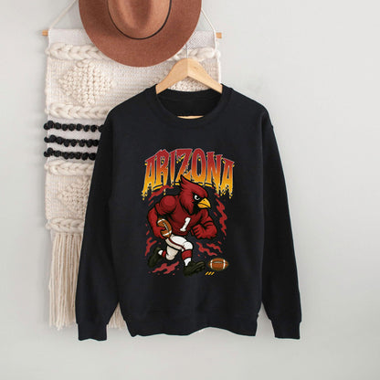 Graphic Arizona Mascot Football Sweatshirt, Game Day Gift Shirt, Arizona Football Fan Tee, Retro Arizona Team Shirt, Sport Mascot Gifts