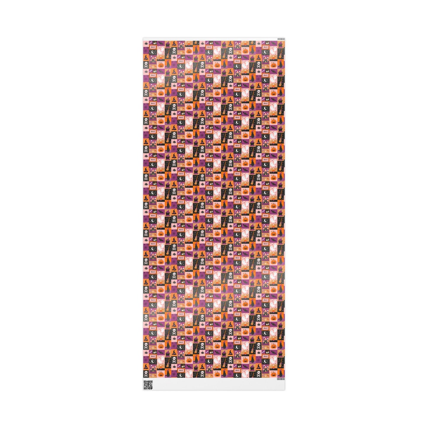 Spooky Halloween Wrapping Paper Roll, Ghost and Pumpkin Gift Wrap, Custom Trick or Treat Packaging for October Gifts