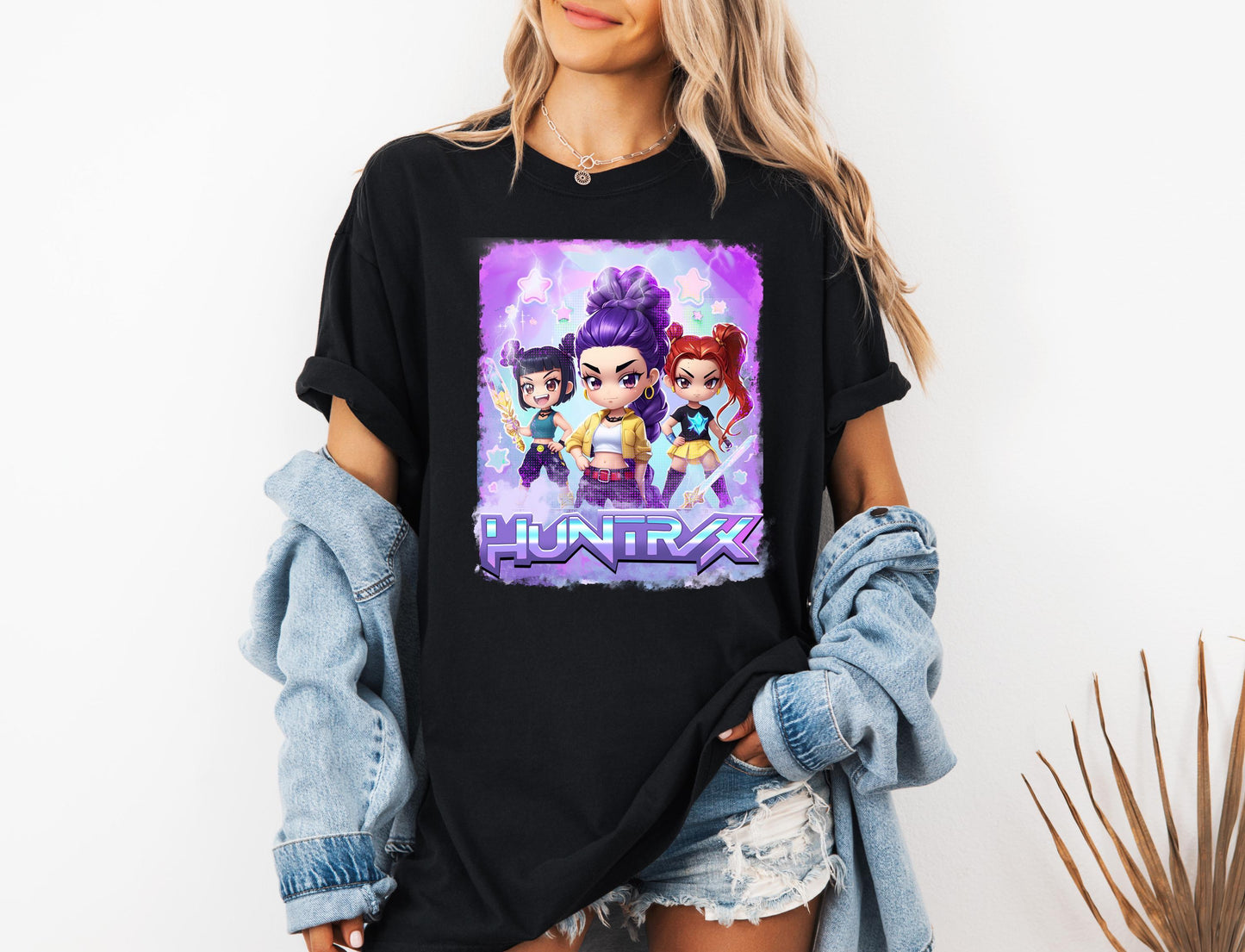 Kpop Demon Hunters Shirt, Huntrix Girl T-Shirt, Kpop idol group Shirt, Mira, Rumi, Joey Shirt,Demon Hunter Merch, Gift for Huntrix fan Shirt