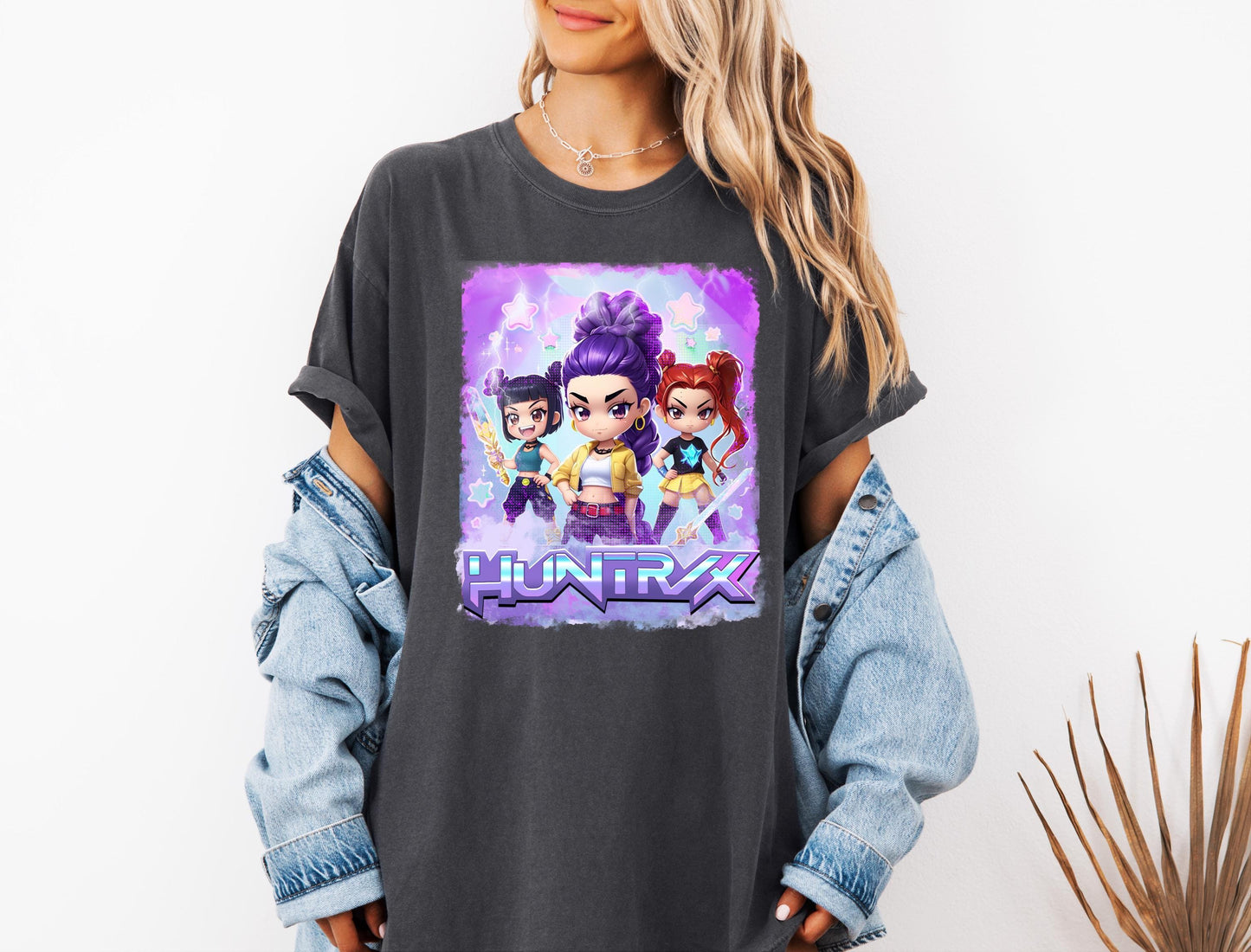 Kpop Demon Hunters Shirt, Huntrix Girl T-Shirt, Kpop idol group Shirt, Mira, Rumi, Joey Shirt,Demon Hunter Merch, Gift for Huntrix fan Shirt