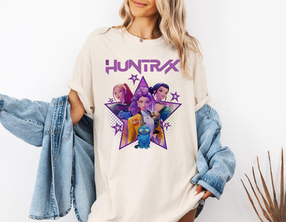 Kpop Demon Hunters Shirt, Huntrix Girl T-Shirt, Kpop idol group Shirt, Mira, Rumi, Joey Shirt,Demon Hunter Merch, Gift for Huntrix fan Shirt