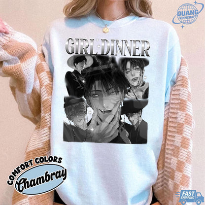 Girl Dinner Jinu Shirt, Girl Dinner Jinu Saja Boys Hunter Bootleg T-Shirt, Gift For Fan Kpop Lovers, Villain Crush, Kpop Demon Hunters Tee