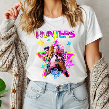 Kpop Demon Hunters Shirt, Huntrix Girl T-Shirt, Kpop idol group Shirt, Mira, Rumi, Joey Shirt,Demon Hunter Merch, Gift for Huntrix fan Shirt