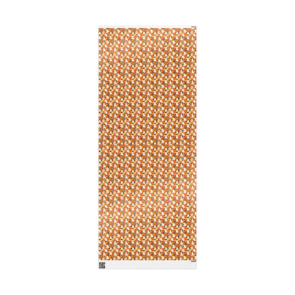 Cute Halloween Wrapping Paper Roll, Watercolor Ghosts and Pumpkins Design, Pastel Fall Gift Wrap for Kids Gifts