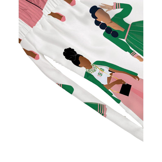 Sisterhood-Inspired Satin Pajama Set For Women HVNHWA98  Pajamas Set