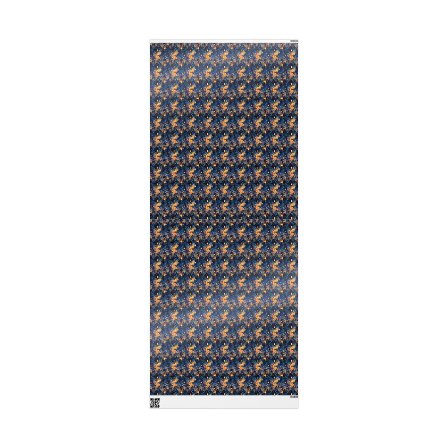 Halloween Wrapping Paper Roll with Haunted Mansion Design, Spooky Ghosts and Moonlit Night for Trick or Treat Gifts