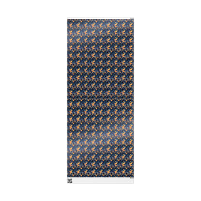 Halloween Wrapping Paper Roll with Haunted Mansion Design, Spooky Ghosts and Moonlit Night for Trick or Treat Gifts