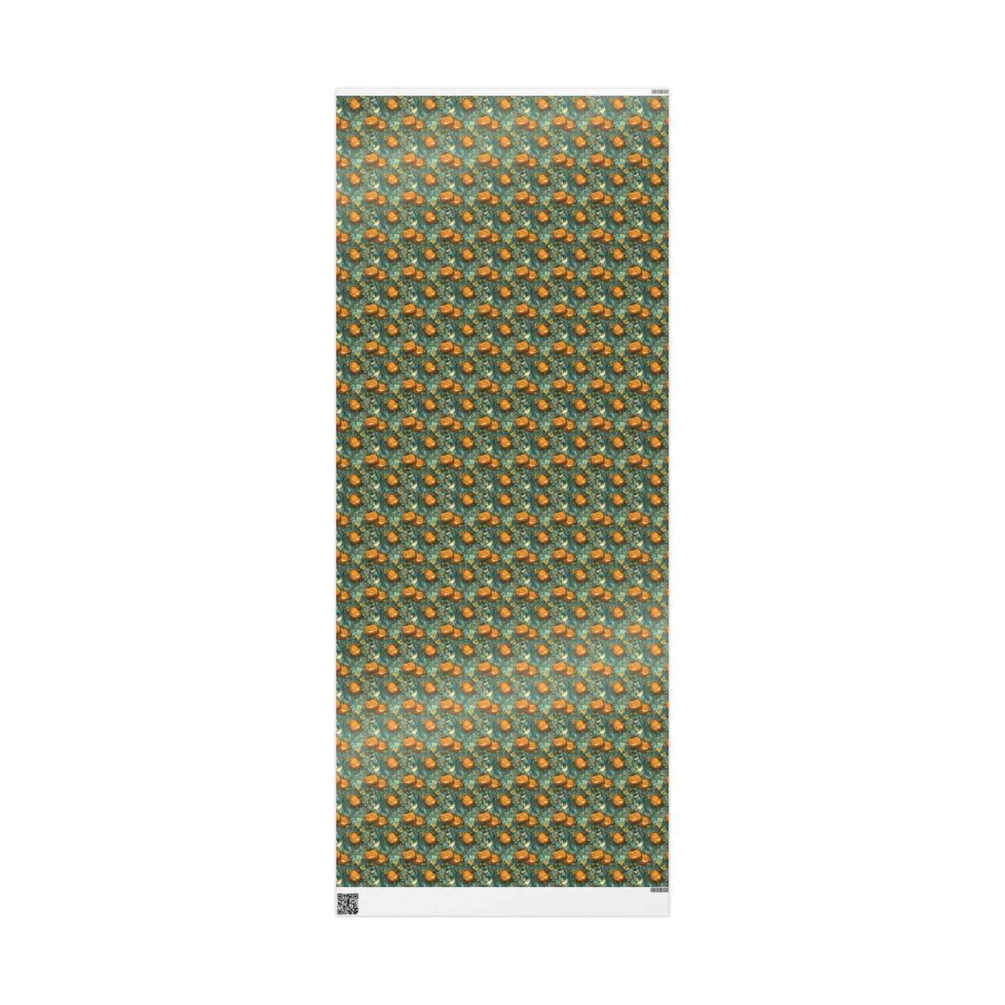 Spooky Jack o Lantern Halloween Wrapping Paper Roll, Creepy Pumpkin Face Gift Wrap for Trick or Treat and Haunted Fall Parties