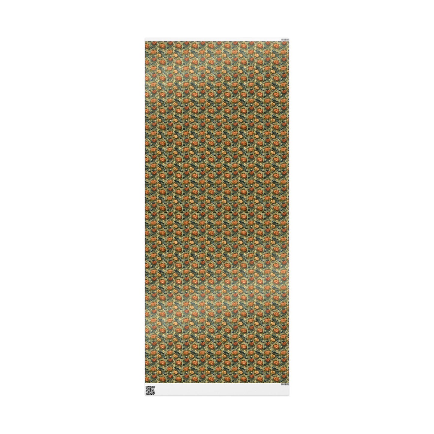 Halloween Gift Wrap Roll with Jack-o-Lantern Faces, Creepy Pumpkin Spooky Wrapping Paper for October Gifting