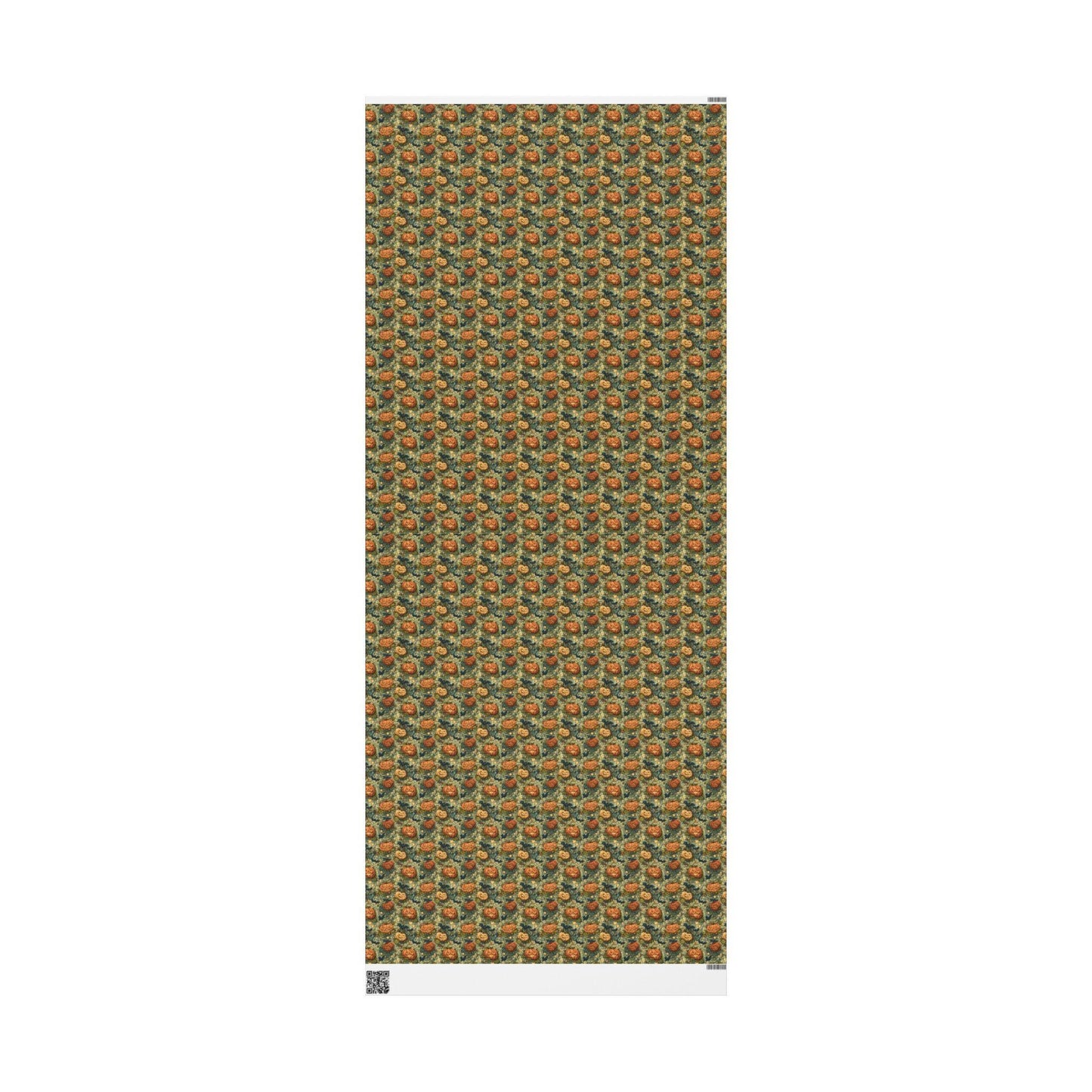 Halloween Gift Wrap Roll with Jack-o-Lantern Faces, Creepy Pumpkin Spooky Wrapping Paper for October Gifting