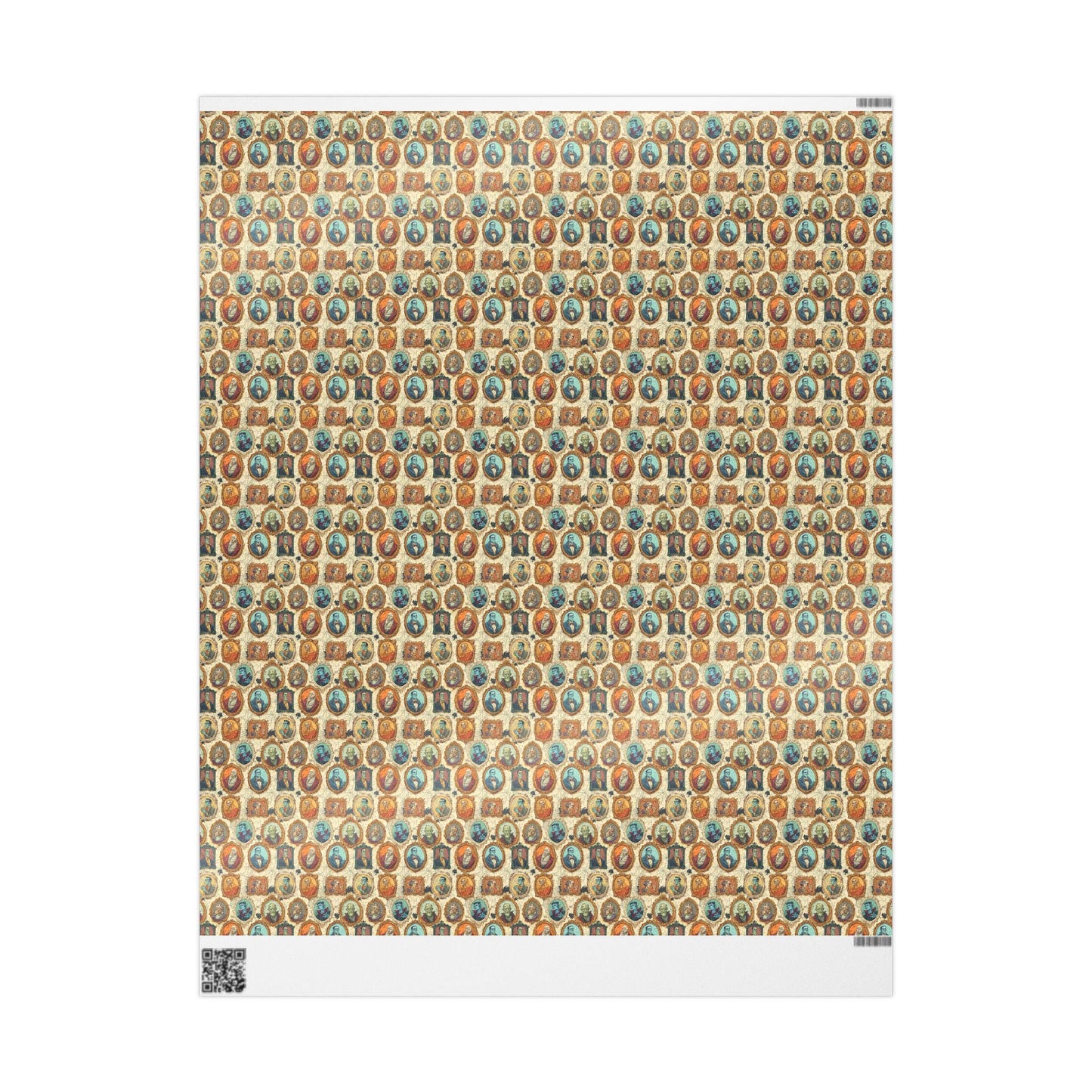 Spooky Monster Mash Halloween Wrapping Paper Roll, Creepy Monsters Gift Wrap with Haunted Creatures for Trick or Treat Packaging