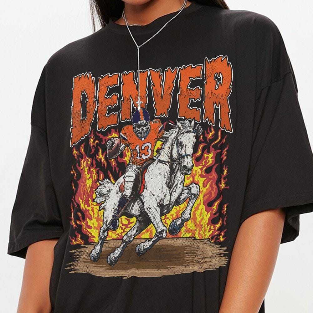 Denver Bronco Football Skull Vintage Shirt
