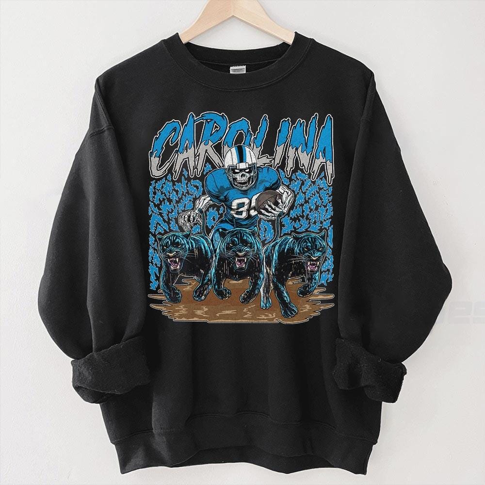 Carolina Panther Football Skull Vintage Shirt