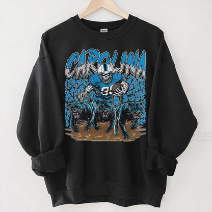 Carolina Panther Football Skull Vintage Shirt