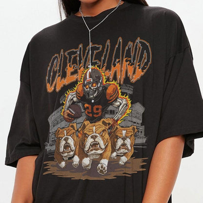 Cleveland Football Skull Vintage Shirt