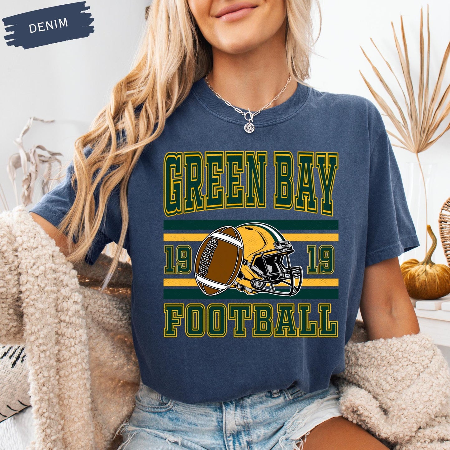 Comfort Colors Green Bay Football T-Shirt, Unisex Football Shirt, Green Bay Football Tee, Game Day T-Shirt, Green Bay Sports Gear Shirt