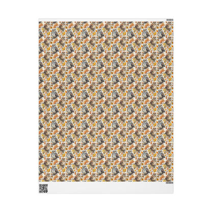 Birds and Binoculars Gift Wrap Roll, Nature Inspired Wrapping Paper for Birdwatchers and Ornithology Fans #24