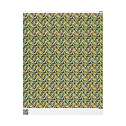 Bird Watching Wrapping Paper for Nature Lovers and Birders, Gift Wrap with Birds and Binoculars, Wildlife Inspired Gift Packaging #48