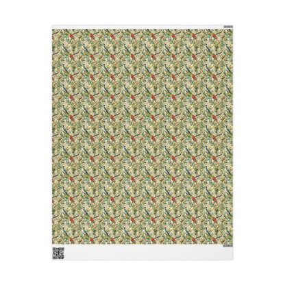 Bird Watching Wrapping Paper for Nature Lovers and Birders, Gift Wrap with Birds and Binoculars, Wildlife Inspired Gift Packaging #45