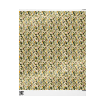 Bird Watching Wrapping Paper for Nature Lovers and Birders, Gift Wrap with Birds and Binoculars, Wildlife Inspired Gift Packaging #46