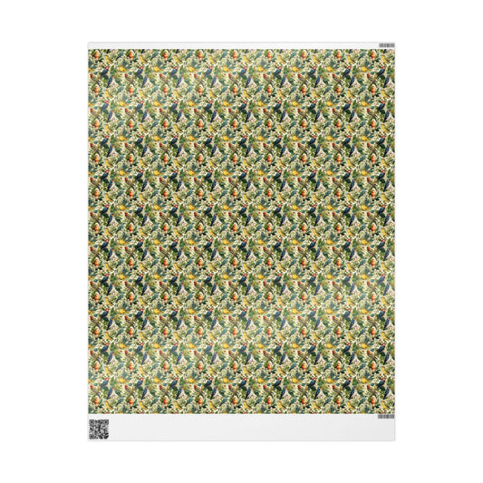 Bird Watching Wrapping Paper for Nature Lovers and Birders, Gift Wrap with Birds and Binoculars, Wildlife Inspired Gift Packaging #42