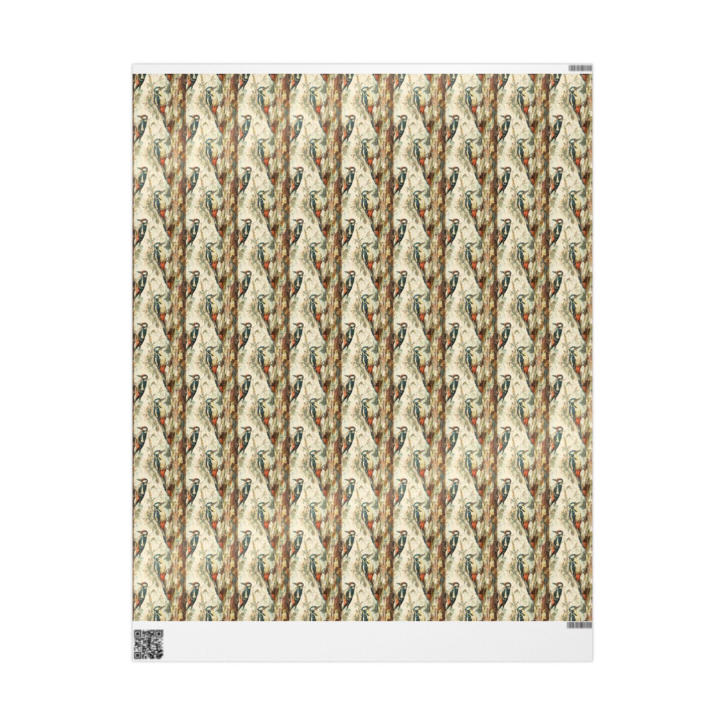 Bird Gift Wrap Roll with Binoculars and Feathers, Wrapping Paper for Nature Walkers and Bird Watchers #29