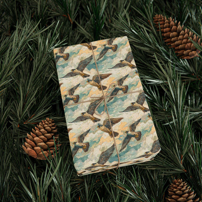 Colorful Bird Watching Wrapping Paper Roll, Songbird Gift Wrap for Nature Fans and Wildlife Packaging #15