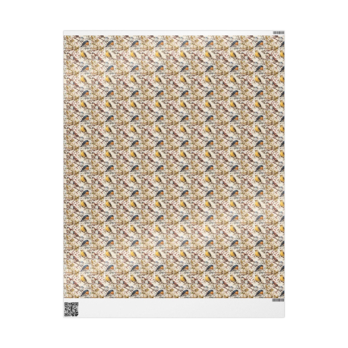 Nature Lover Wrapping Paper Roll, Bird Watching Gift Wrap with Branches, Feathers, and Colorful Birds #18