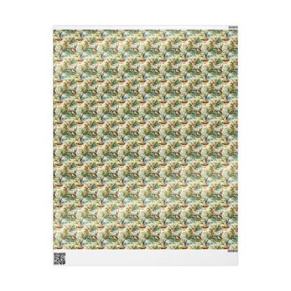 Bird Watching Theme Gift Wrap Roll, Nature Inspired Wrapping Paper for Bird Lovers and Outdoor Gifts #14