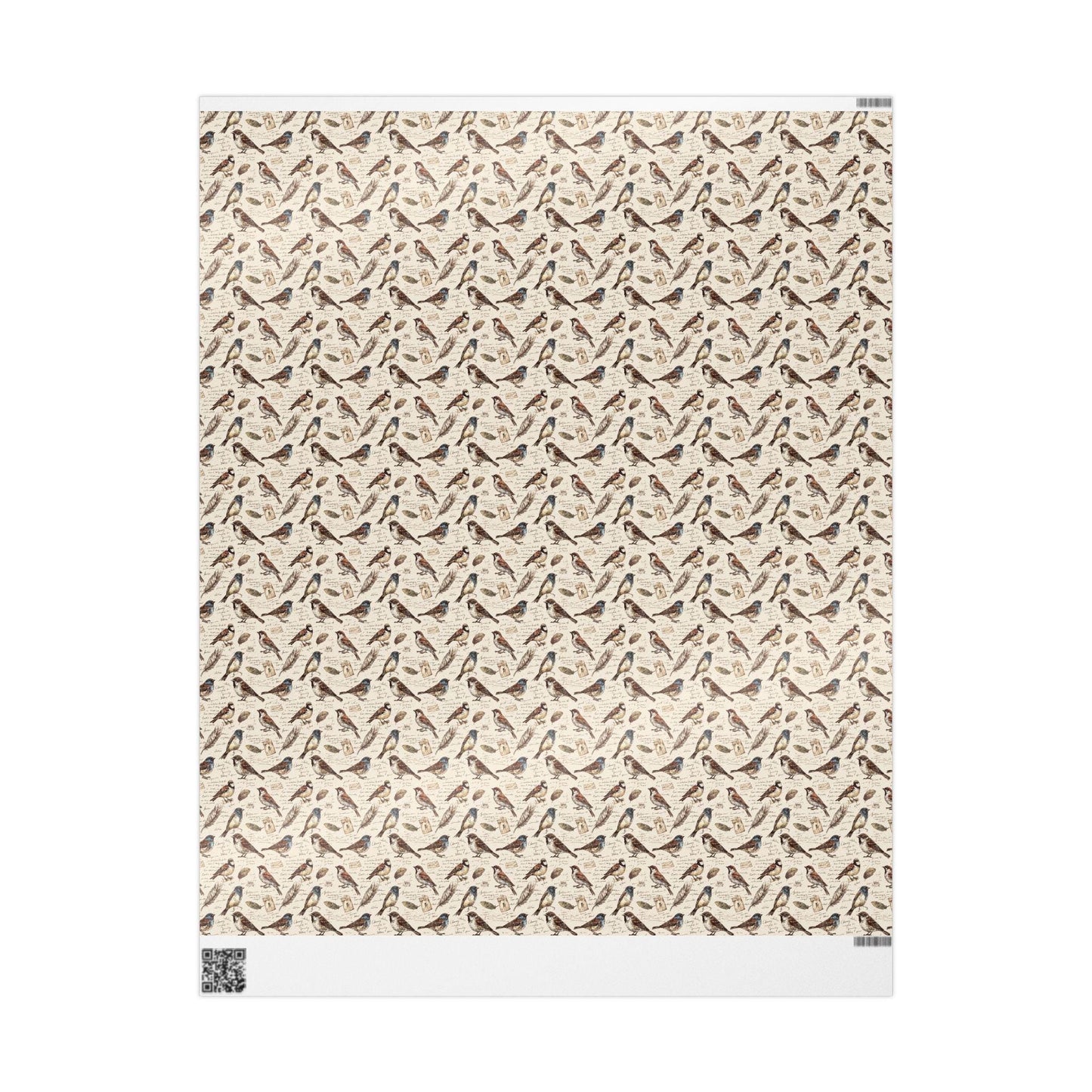 Wrapping Paper for Birdwatchers and Nature Fans, Bird Watching Gift Wrap Sheet with Songbird Design, Outdoor Wildlife Packaging #8