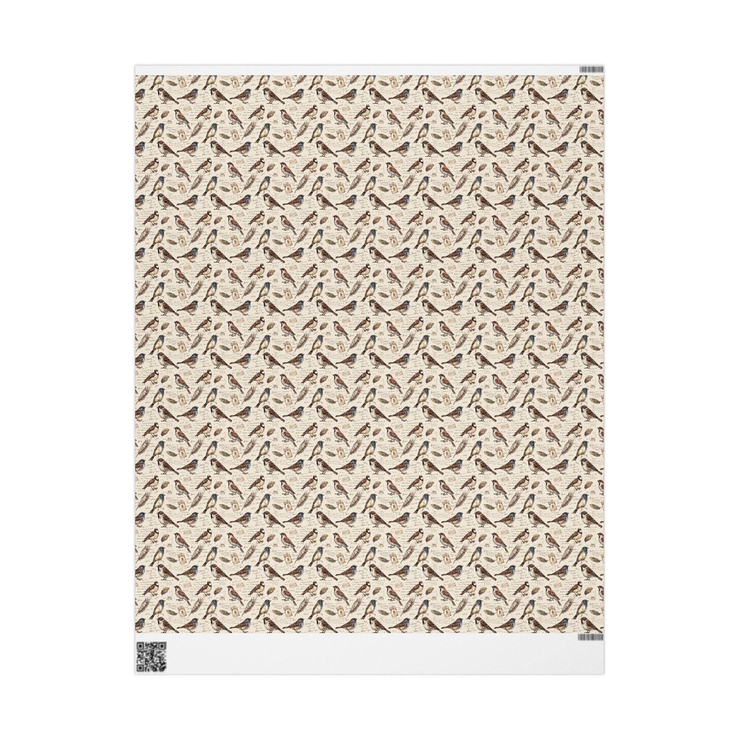 Wrapping Paper for Birdwatchers and Nature Fans, Bird Watching Gift Wrap Sheet with Songbird Design, Outdoor Wildlife Packaging #8