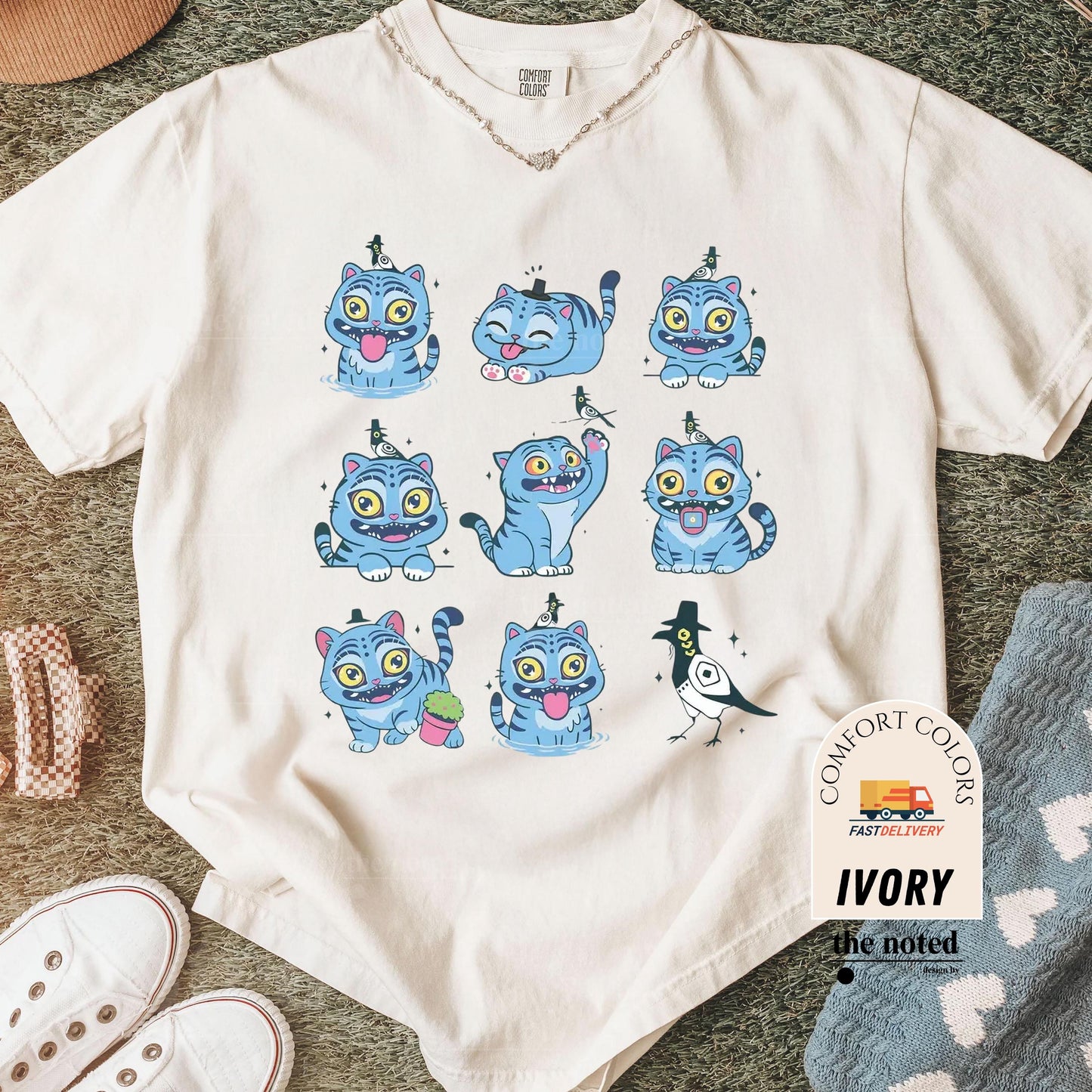 Cute Demon Hunter Tiger Comfort Shirt, Kpop Saja Boys, Derpy the Tiger And Bird Demon Hunter Tiger Tee, Hunters Tiger fan Demon Hunter Merch