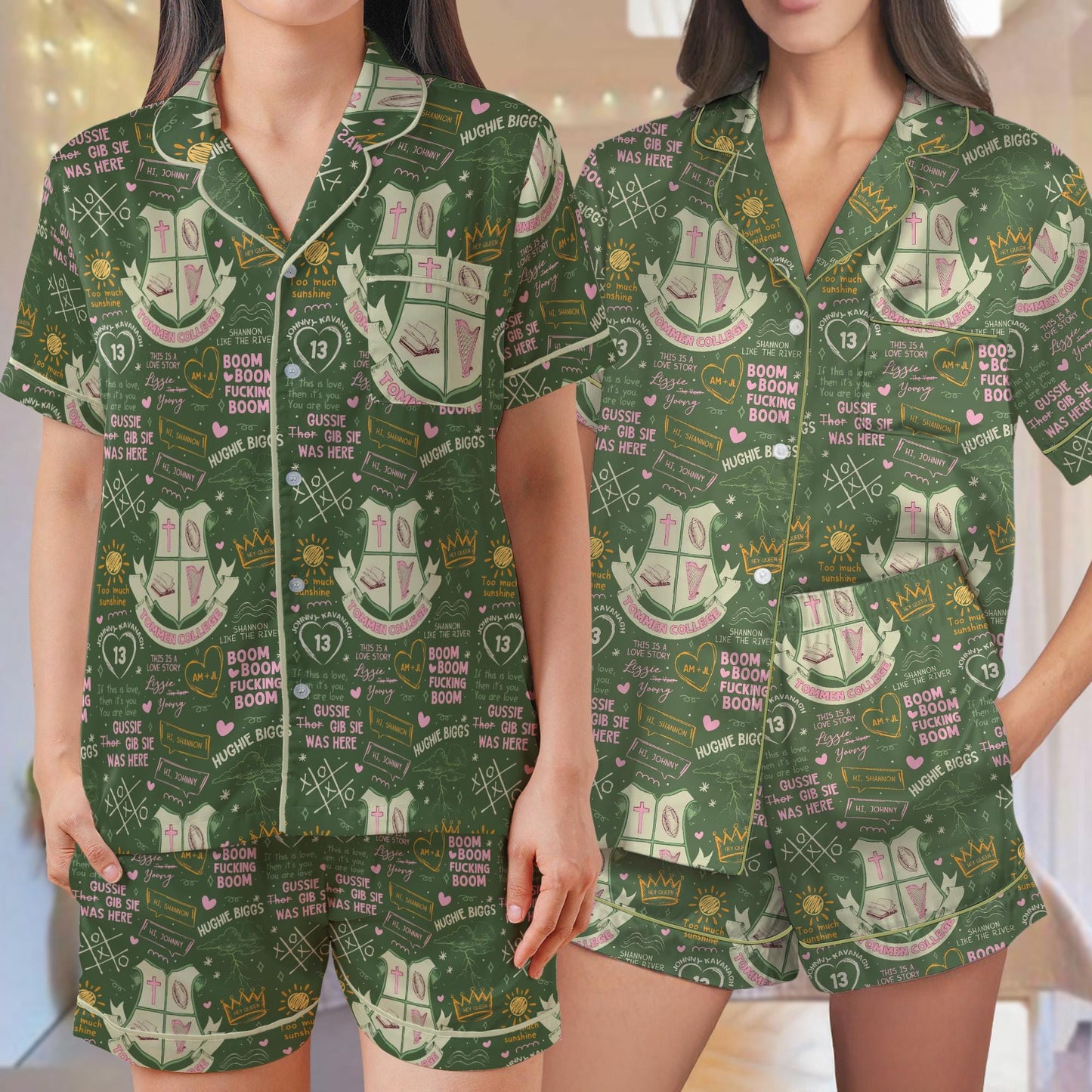 Boys of Tommen Pajama Set, Tommen College Sleepwear, Kavanagh 13 Loungewear, Rugby Team Pajamas, Rugby College, Book Club Pjs, Bookish Merch