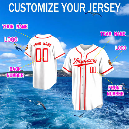Custom Baseball Jerseys,Personalized Embroidery or Print Team Name, Number, Logo Baseball Sport Uniform for Men,Women,Boys,and Girls Gifts