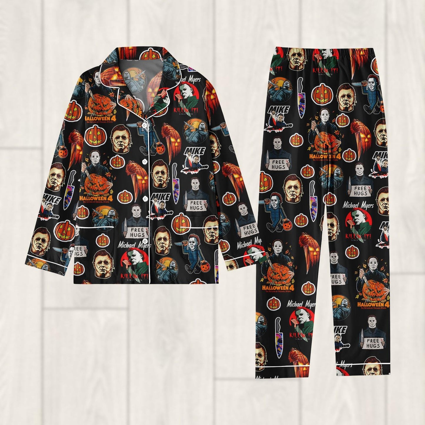 Michael Myers Halloween Pajamas, Halloween Horror Pajamas Set, Boogeyman Women Pajamas, Horror Movie Fan Gift