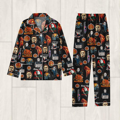 Michael Myers Halloween Pajamas, Halloween Horror Pajamas Set, Boogeyman Women Pajamas, Horror Movie Fan Gift