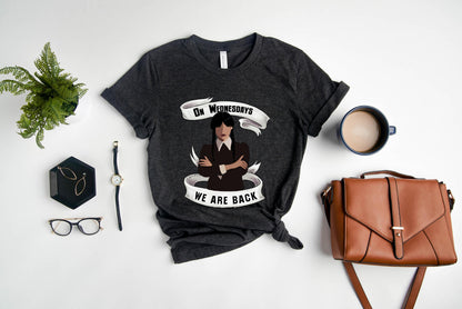 Wednesday Shirt, Spooky Gothic Halloween Tee, Moody Premium Addams Family Shirt, Retro Witch Aesthetic Top