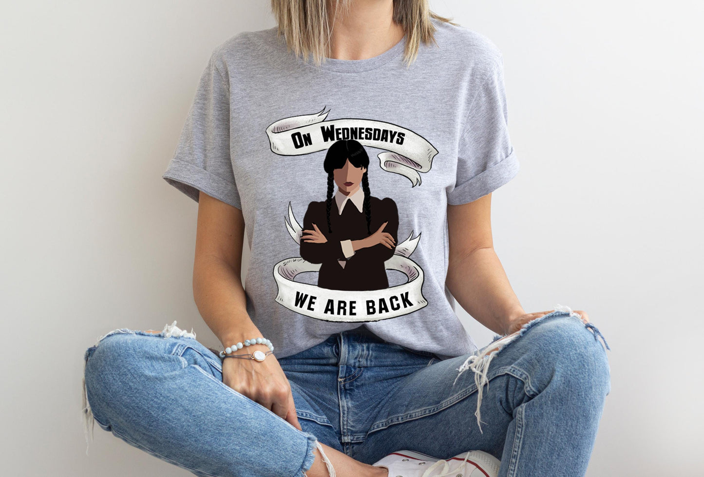 Wednesday Shirt, Spooky Gothic Halloween Tee, Moody Premium Addams Family Shirt, Retro Witch Aesthetic Top