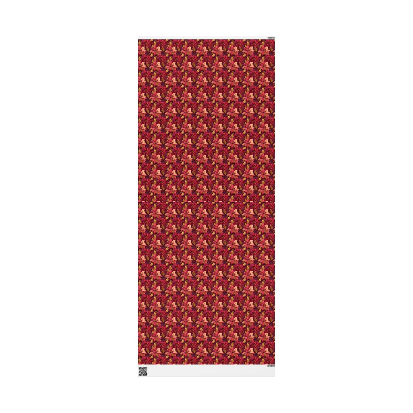Winter Floral Wrapping Paper Roll, Watercolor Poinsettia Christmas Gift Wrap for Elegant Holiday Presents #7