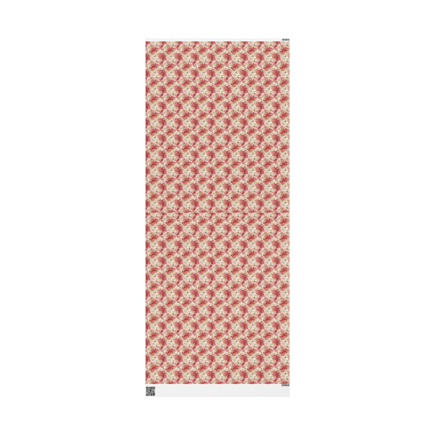 Christmas Gift Wrap with Watercolor Poinsettias, Premium Floral Wrapping Paper Roll for Winter Holidays #8
