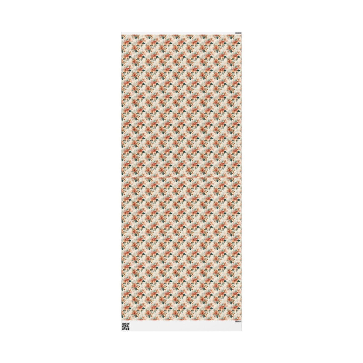 Holiday Gift Wrap Roll with Watercolor Poinsettias, Premium Floral Wrapping Paper for Christmas #17