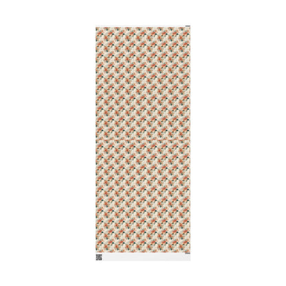 Holiday Gift Wrap Roll with Watercolor Poinsettias, Premium Floral Wrapping Paper for Christmas #17