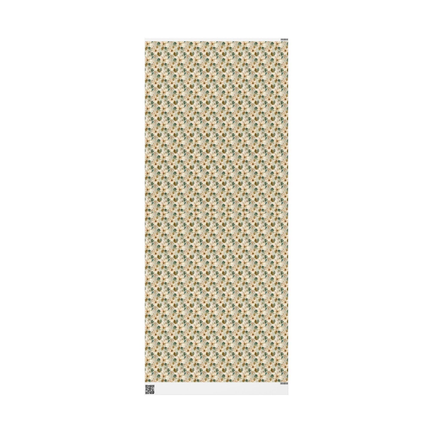 Watercolor Christmas Wrapping Paper Roll with Poinsettia Flowers, Elegant Winter Gift Wrap Idea #18