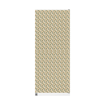Watercolor Christmas Wrapping Paper Roll with Poinsettia Flowers, Elegant Winter Gift Wrap Idea #18