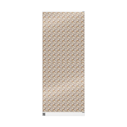 Winter Christmas Wrapping Paper Roll with Poinsettias, Elegant Watercolor Holiday Gift Wrap #22